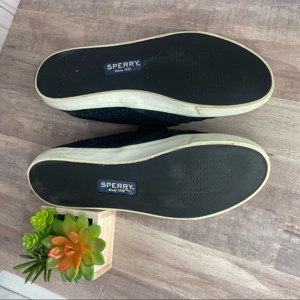 Sperry Women’s Seaside Emboss Suede Black - Size: 9 - Picture 7 of 7